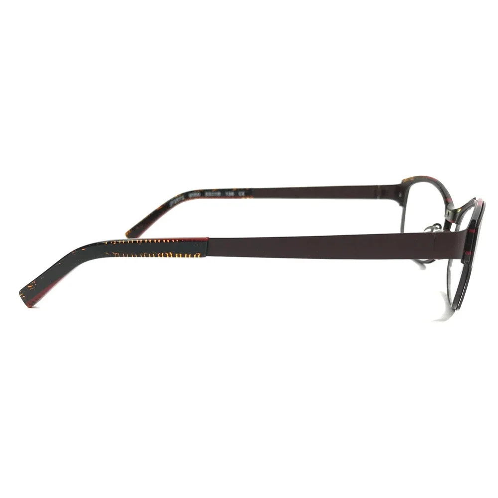 J.F. Rey Eyeglasses Frames JF2572 9060 Brown Green Yellow Cat Eye 53-18-138